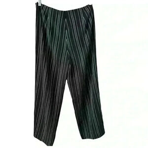 Bar III Women's Black Striped Wide-Leg Pants Size 6 High-Rise Casual